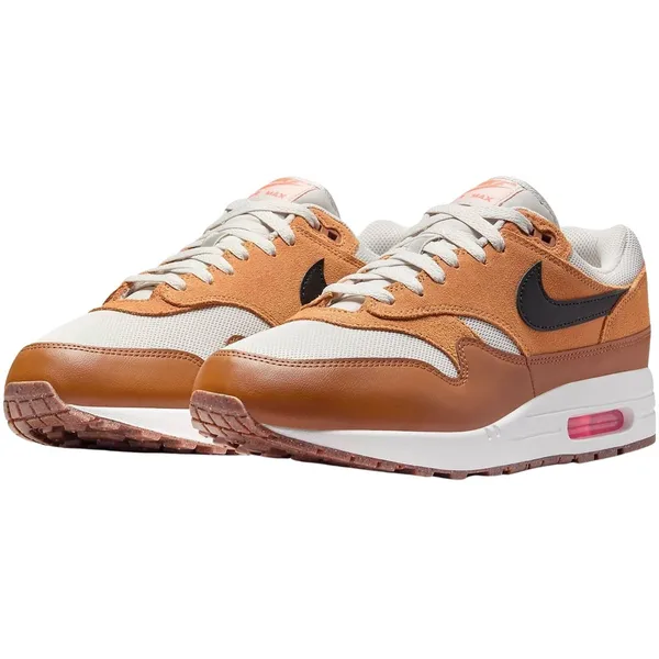Nike Air Max 1 Essential bruin - off white - zwart