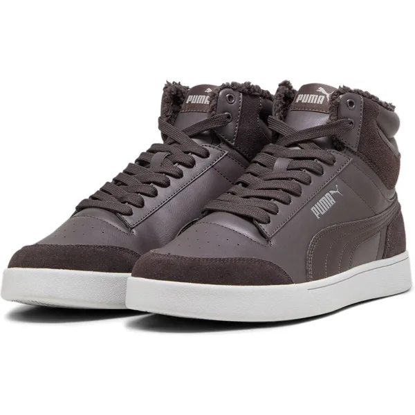 PUMA Shuffle Mid Fur donkergrijs
