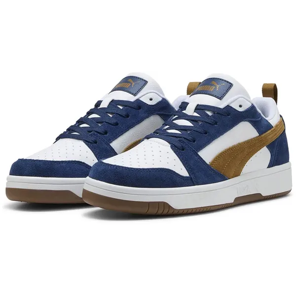 PUMA Rebound v6 Low Suede PUMA White / Honey Butter / Persian Blue