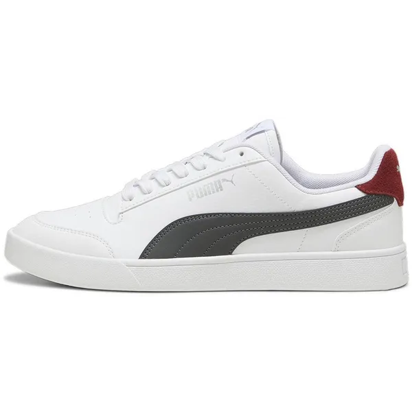 PUMA Shuffle White / Shadow Gray / Intense Red