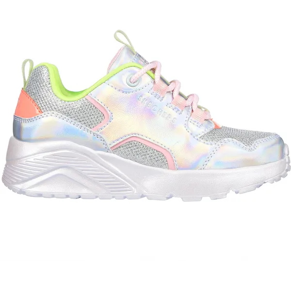 Skechers Uno Lite - Metallic Pops Silver