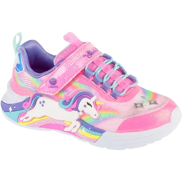 Skechers 302298L-PKMT Pink Sparkle Mesh / Multi Trim