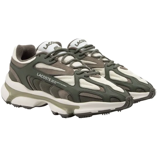 Lacoste Sneakers donkergroen - bruin - off white