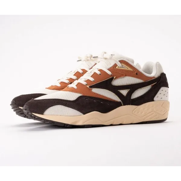 Mizuno Contender D1GA236933 – Pristine Mole Sunburn – Dames & Heren Sneaker – Maat 38.5 Bruin - Oranje - Beige