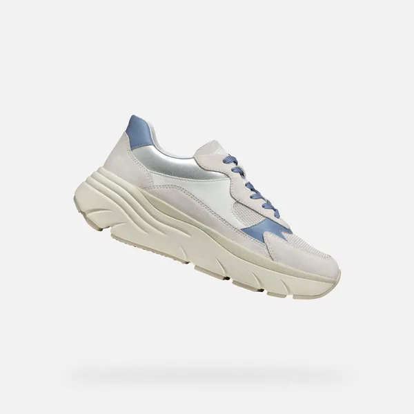 GEOX Sneakers in running-stijl Lichtblauw/Melkwit