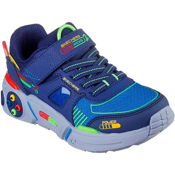 Skechers Gametronix Navy Synthetic / Blue Textile / Multi Trim