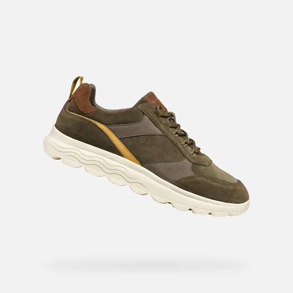 GEOX SPHERICA Militair groen/Cognac