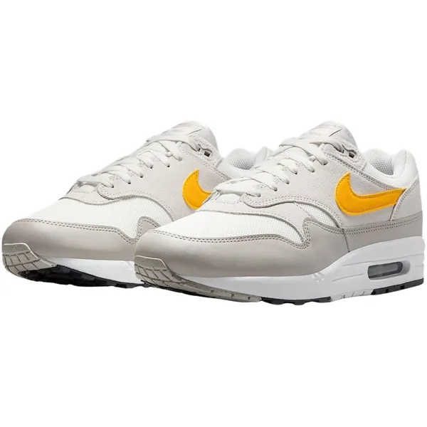 Nike Air Max 1 wit - lichtgrijs - geel