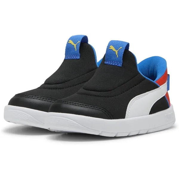 PUMA Kinder Schuhe Low Courtflex v3 SLIPTech Inf 399735 Puma Black-Puma Puma Black-Puma White-Redmazing