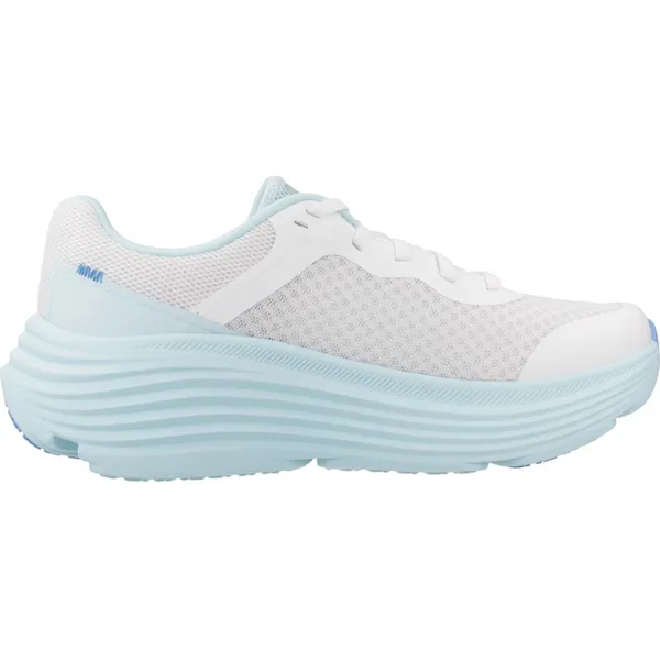 Skechers MAX CUSHIONING ENDEAVOUR White Textile / Light Blue Trim