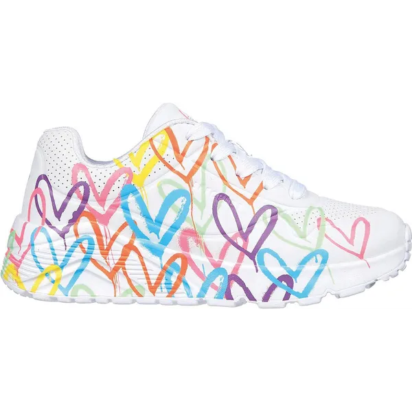 Skechers Uno Lite Spread The Love wit - blauw - groen - roze - rood - geel - zwart