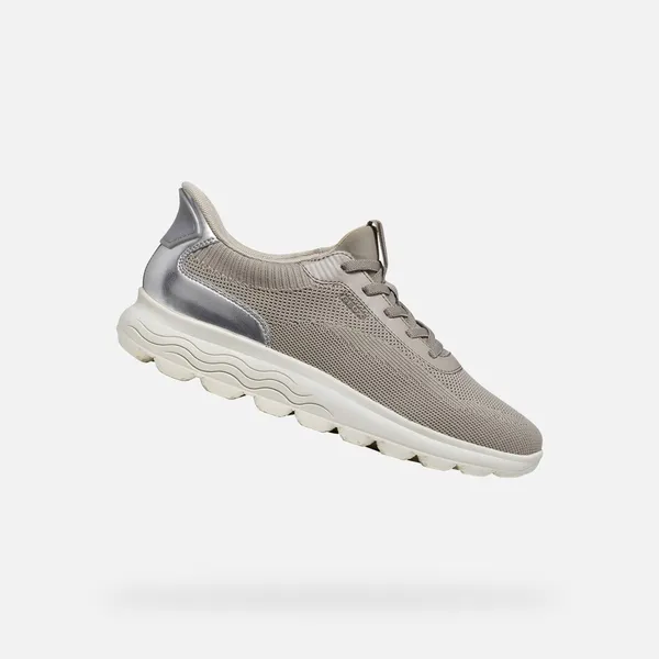 GEOX SPHERICA PLUS DAMES Sneakers - GRIJS/ZILVER Grijs/Zilver