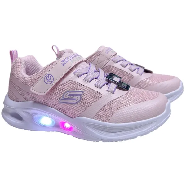Skechers Sketchers Sola Glow - Sneakers - Kinderen - Roze/Wit - Met Lichtjes Roze/Wit