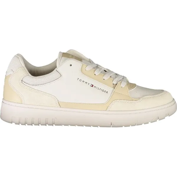 Tommy Hilfiger Polyester Sneaker Met Contrasterende Details En Logoprint Beige