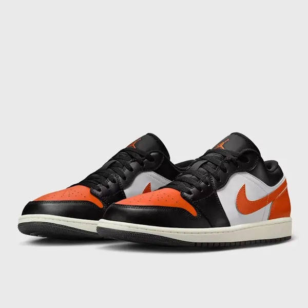 Nike Jordan 1 Low Maat 41 Oranje Wit Zwart Oranje Zwart Wit