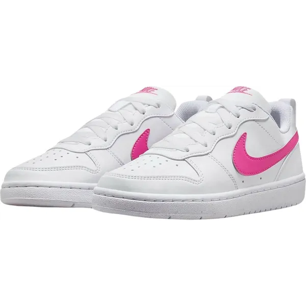 Nike Court Borough Low Recraft (GS) wit - roze