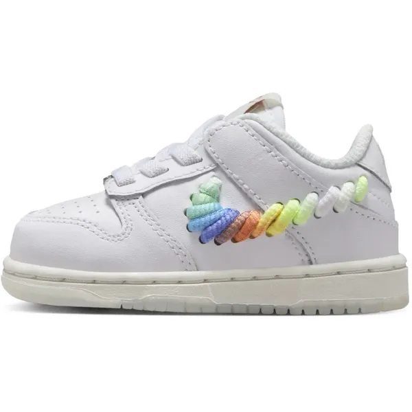 Nike Dunk Low SE Rainbow Lace Swoosh "Wit" (TD), vergelijk prijzen bij 1 winkel