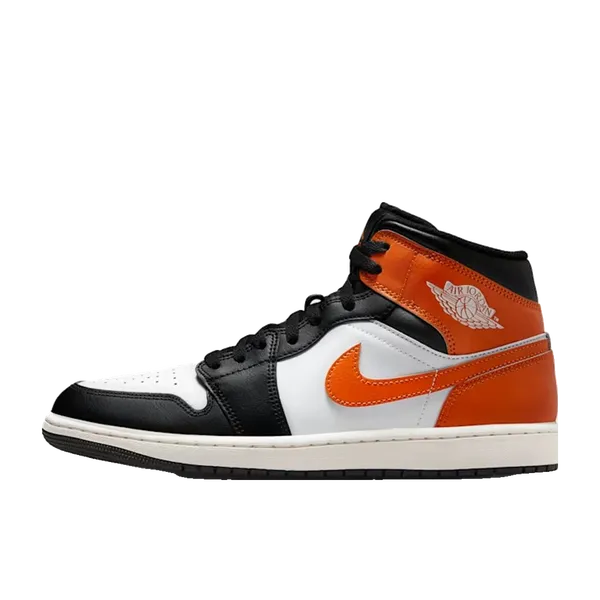 Nike Air Jordan 1 Mid Zwart/Oranje/Wit, vergelijk prijzen bij 2 winkels