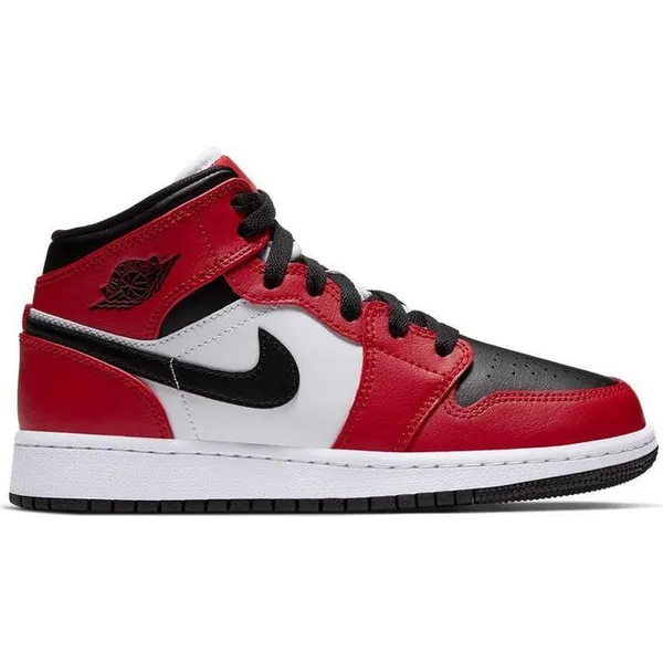 Nike Air Jordan 1 Mid (GS) Black/Black-Gym Red