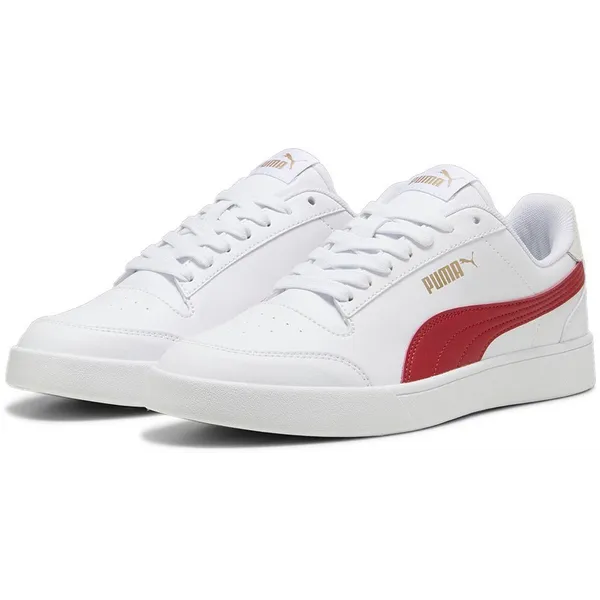 PUMA Shuffle White / Club Red / Gold