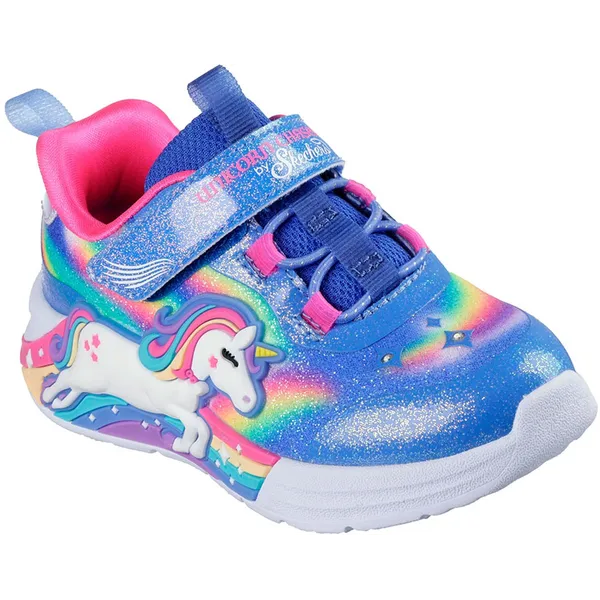 Skechers Unicorn Chaser N Blue Sparkle Mesh / Multi Trim