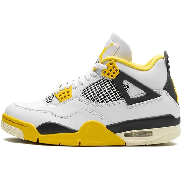 Jordan 4 Wit/Geel/Zwart