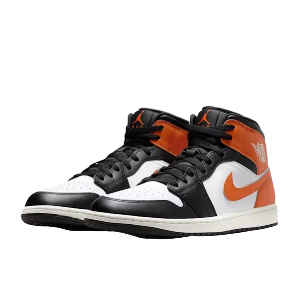 Nike Jordan 1 Mid Wit/Zwart/Oranje, vergelijk prijzen bij 1 winkel