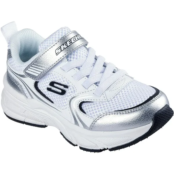 Skechers Retro Graph White Pu / Silver Mesh