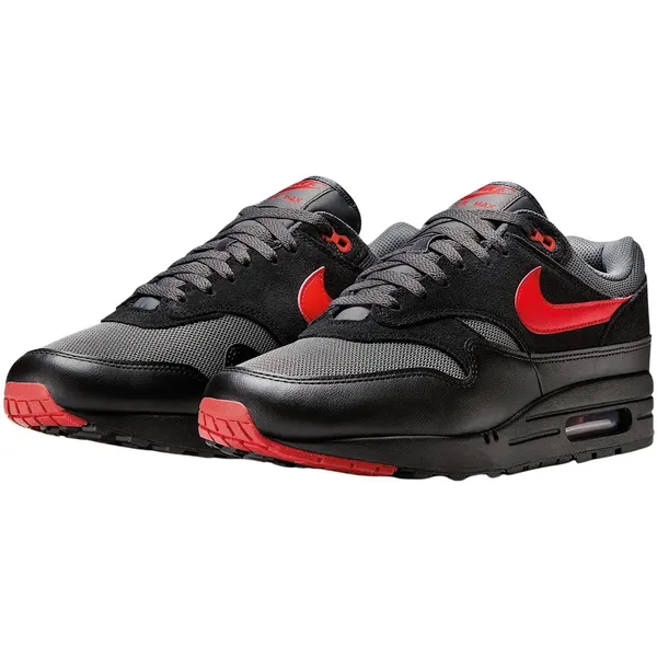Nike Air Max 1 Essential zwart - donkergrijs - rood