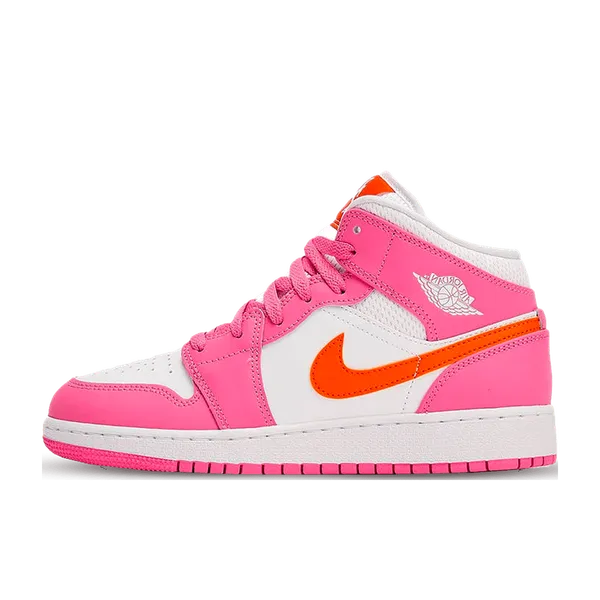 Nike Air Jordan 1 Mid Pinksicle Safety Orange, vergelijk prijzen bij 2 winkels