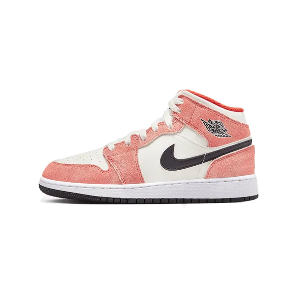 Nike Air Jordan 1 Mid Orange Suede, foto 2 van 2