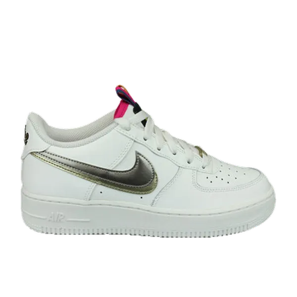 Nike Air Force 1 LV8 Double Swoosh Silver Gold Wit, vergelijk prijzen bij 2 winkels