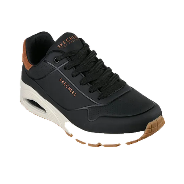 Skechers Uno Suited On Air Durabuck Gaufré Zwart, vergelijk prijzen bij 4 winkels