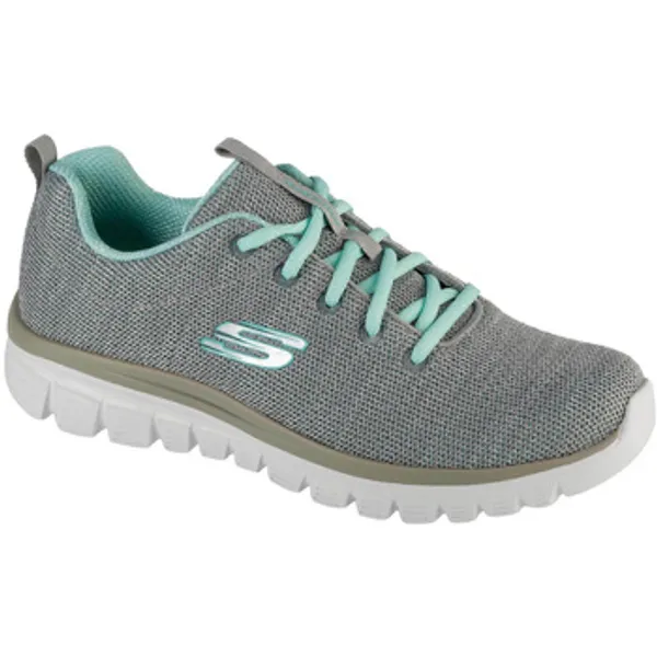 Skechers Lage Sneakers Skechers Twisted Fortune 12614-GYMN Gray/Mint