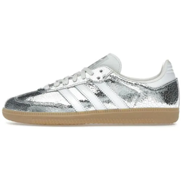 adidas Samba OG Silver Metallic Cracked Leather, foto 2 van 2