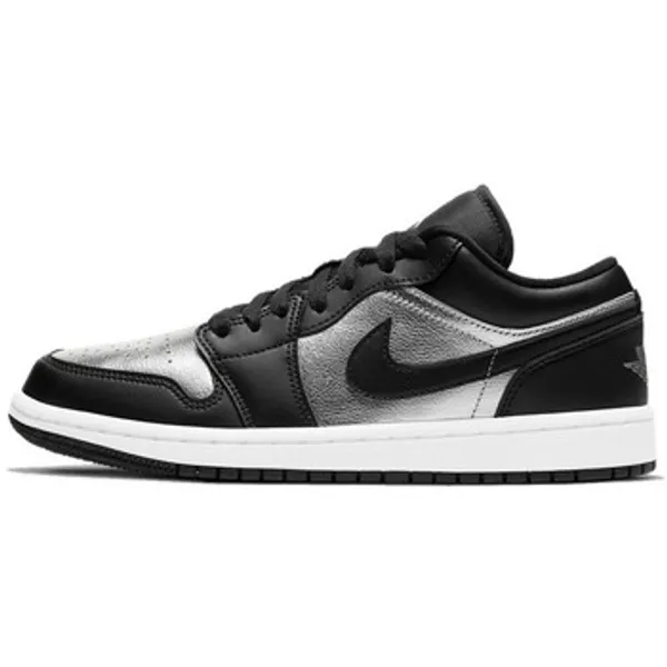 Lage Sneakers Nike Air Jordan 1 Low SE Black Metallic Silver