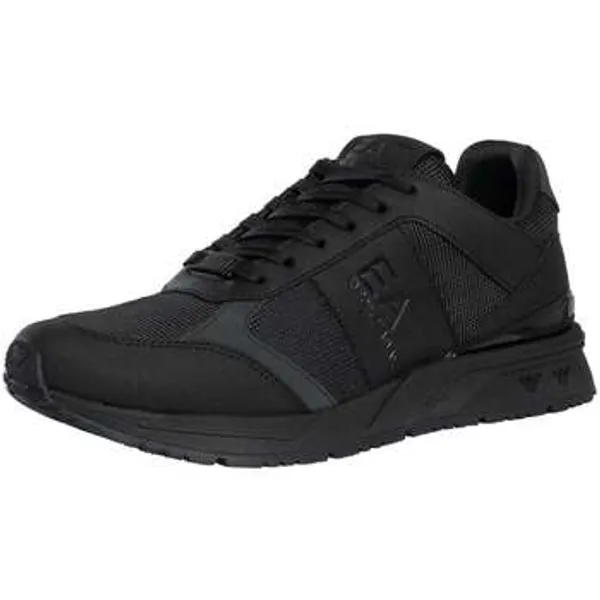 Emporio Armani EA7 Mesh Logo-Sneakers Zwart, foto 2 van 2