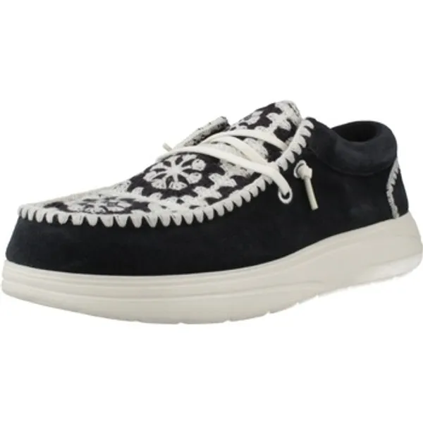 HEYDUDE Zapatos Casual Wendy Comf Suede Crochet Zwart, foto 2 van 2