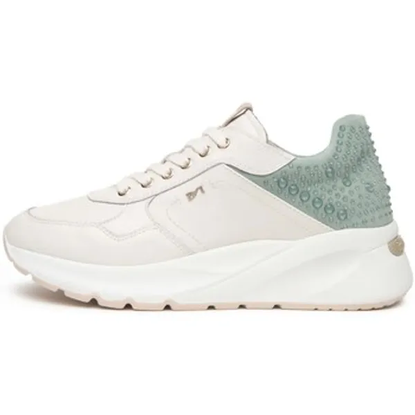 NeroGiardini Lage Sneakers NeroGiardini Velvet 0100 Velour Asparago Etoile Miele Pu.Bidens