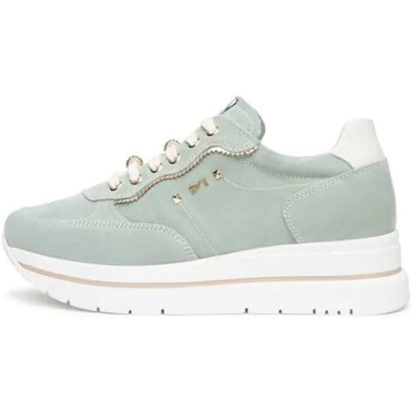 NeroGiardini Lage Sneakers NeroGiardini Velour Velvet Osso 0100 T.Brill Platino 6074 Tr Co