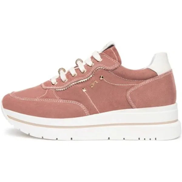 NeroGiardini Lage Sneakers NeroGiardini Velour Velvet Osso 0100 T.Brill Platino 6074