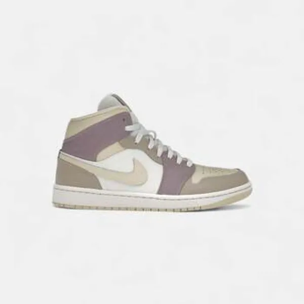 Nike Hoge Sneakers Nike Jordan 1 Mid Light Orewood Brown Taupe Grey (Women's)