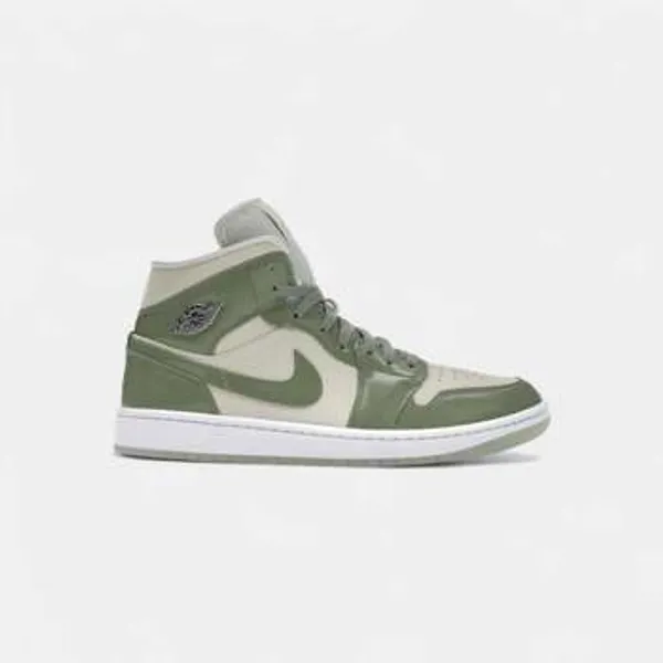 Nike Hoge Sneakers Nike Jordan 1 Mid SE Sea Glass Oil Green (Women's)