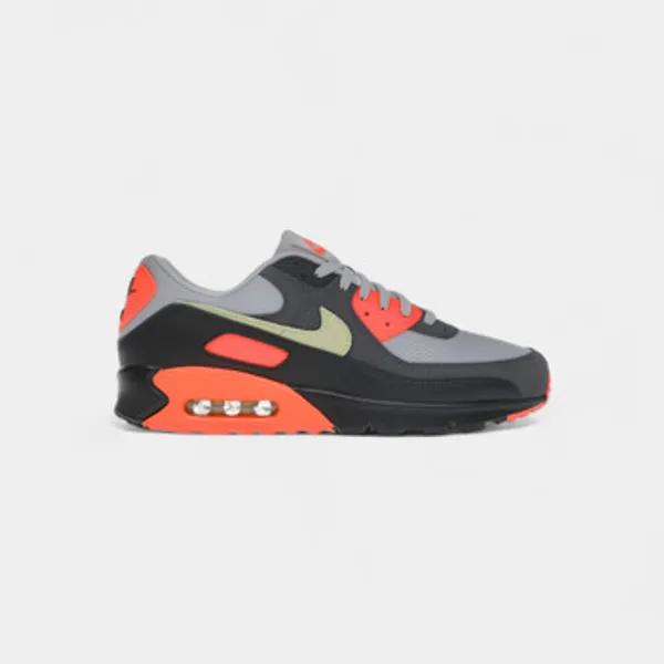 Lage Sneakers Nike Air Max 90 Light Smoke Grey Hyper Crimson Limelight