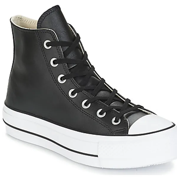 Converse Chuck Taylor All Star Lift Clean Leather HI Zwart, foto 2 van 2