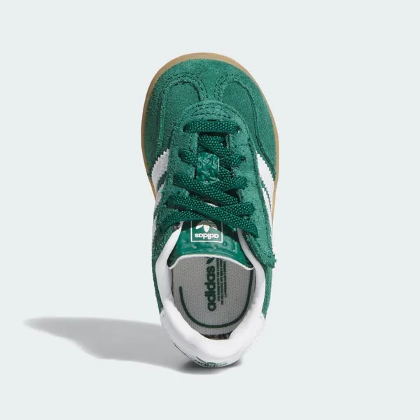 adidas Gazelle Indoor Comfort Closure Elastic Collegiate Green Cloud White Gum Kids, foto 2 van 4