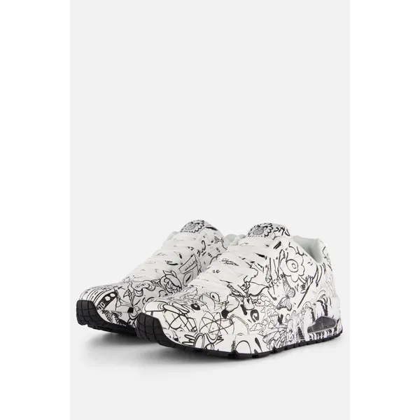 Skechers Skechers Uno-Process Sketch Sneakers wit