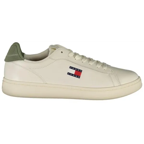 Tommy Hilfiger Tommy Hilfiger Leather Sneakers with Contrasting Details and Removable Footbed
