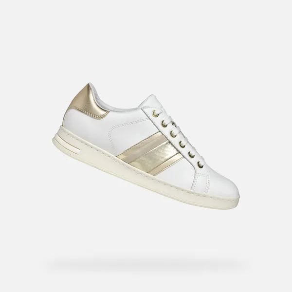 GEOX GEOX JAYSEN DAMES Sneakers - WIT/LICHTGOUD