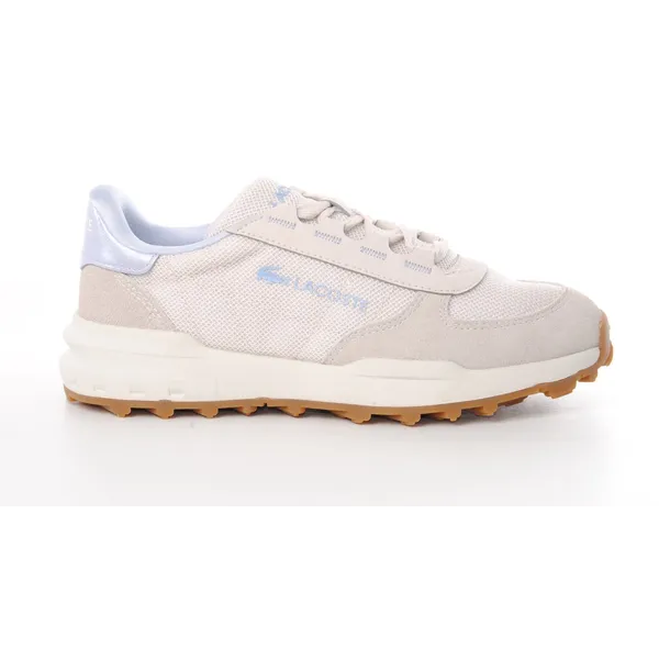 Lacoste Lacoste dames sneaker Active Evo D suède en mesh lichtgrijs